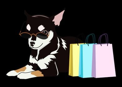 Shopping Dog  Cute Dog Br