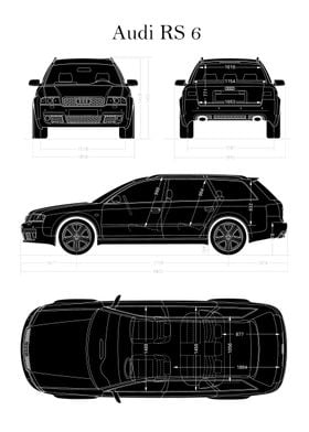 Audi RS 6 2002 Blueprint  