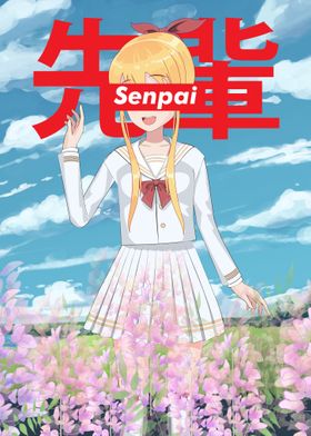 Anime Senpai Girl Flower