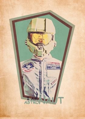 Astronaut Retro Poster