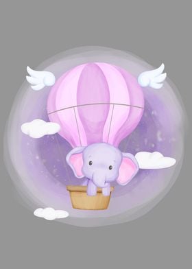 Baby Elephant In Hot Air