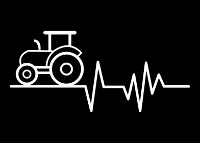 Tractor Heartbeat Cute Fun