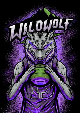 wild wolf illustration