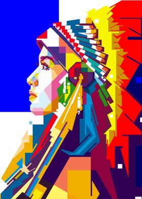 Girl Indian Apache Art 