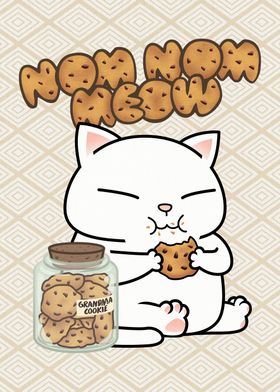 Chubby Cat Cookie Nom Nom