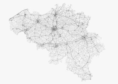 Roads of Belgium Map