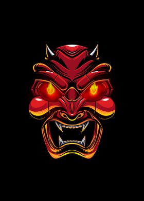 devil samurai illustration
