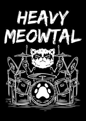 HeayMetal Drummer and Cat