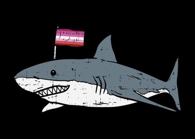 Shark Lesbian Pride Flag
