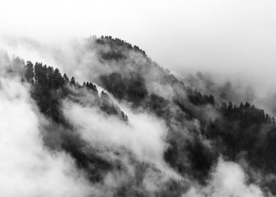 Cloudy Italian Mountains