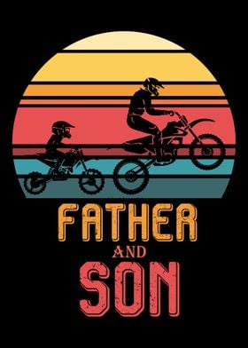 Father and son dirt bike