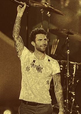 Adam Levine Vintage art 4