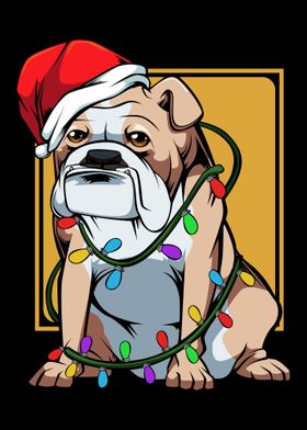 Santa English Bulldog Chri