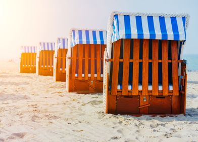 Line Of Beach Chairs On Sa