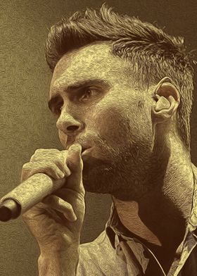 Adam Levine Vintage art 5