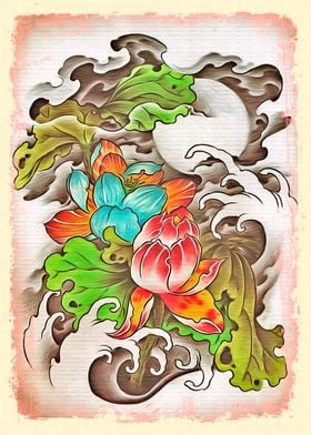 Flower Print Floral Art