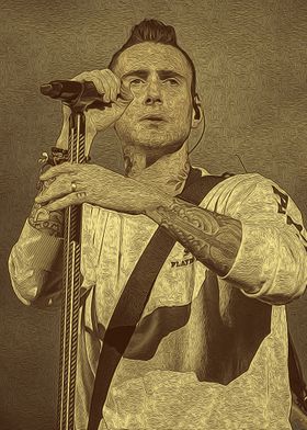 Adam Levine Vintage art 7