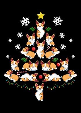 Welsh Corgi Christmas Tree