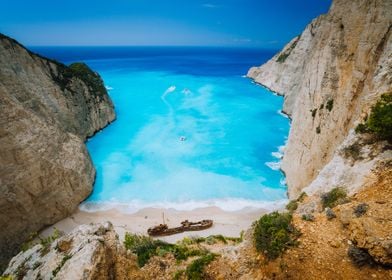 Shipwreck In Navagio Beach