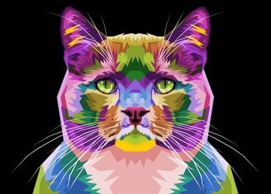 colorful cute cat