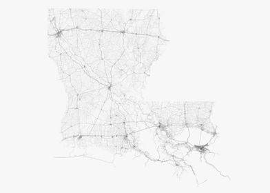 Roads of Louisiana Map