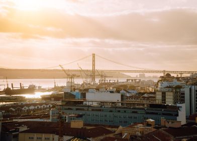 Lisbon Panoramic View Tagu