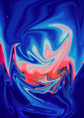 Abstract Blue Pink