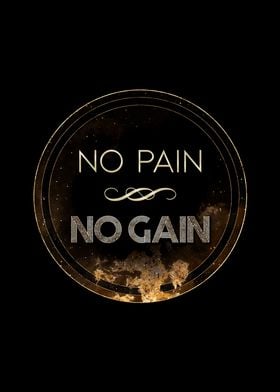 No Pain No Gain Motivation' Poster by Holy Rock Design | Displate