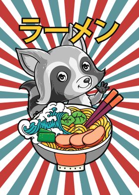 Ramen Raccoon Racoon