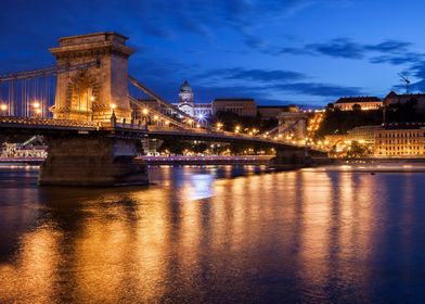 Budapest Night River View