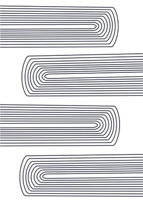 Abstract modern line art