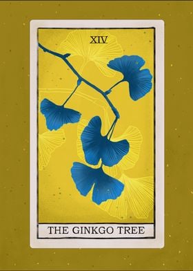 Ginkgo plant tarot card
