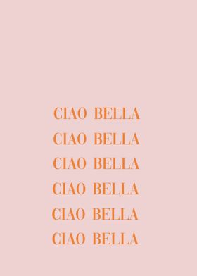 Ciao bella simple typo art