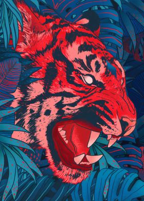 Fierce Tiger in jungle