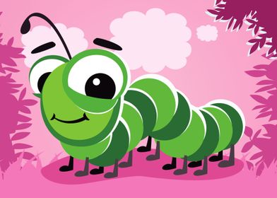 Cute Comic Caterpillar