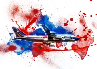 Red Blue Paint Splash 747