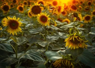 Sunflowers field