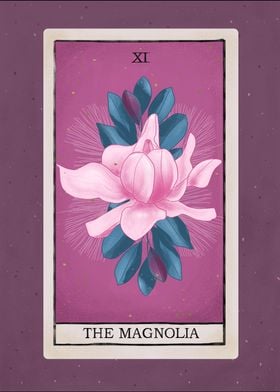 Magnolia flower tarot card