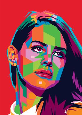 Lana Del Rey Pop Art WPAP Style Digital Art By Yendri Hafidz Pixels ...