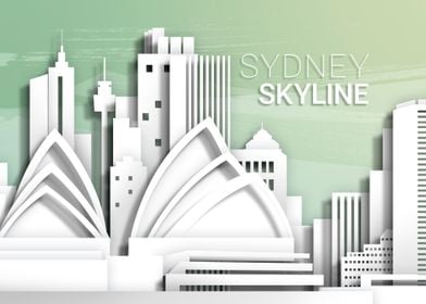 Paper Cut Sydney Skyline