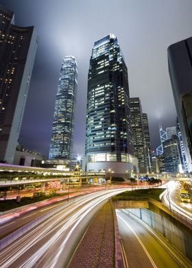 hongkong in night scene