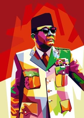 Soekarno Pop Art Style