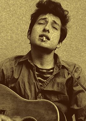 Bob Dylan Retro Vintage 9