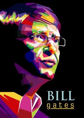 Bill Gates Pop Art Style