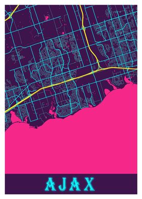 Ajax Neon City Map
