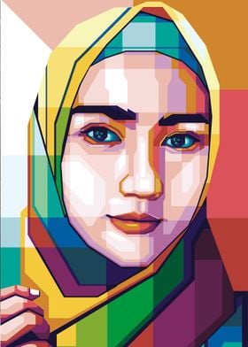 GIRL WITH HIJAB POPART