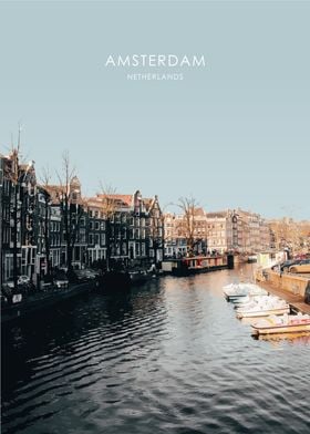 Amsterdam Travel Artwork