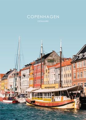 Copenhagen Travel Artwork