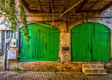 Old Green Doors