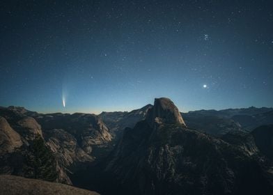 nature mountain and stars